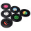 Lot de 6 sous-verres rétro en vinyle 3