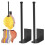 2Pack Black Hat Racks for Baseball Caps,Storage Organizer Hat Hanger StrongAdhesive/Wall Drilled for 4