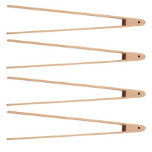4 Packs 12 Inch Wood Toaster Tongs Kitchen Tongs for Serving Food, Flipping Meat, Grabbing Toast and