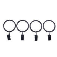 36 Pack Rings Curtain Clips Strong Metal Decorative Drapery window Curtain Ring with Clip Rustproof