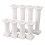 8Pcs/Set White Small+Large Plastic Cake Pillars,Wedding Cake Pillars Stand,Fondant Cake Support Mold 1