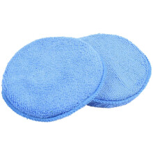 Conjunto de 10 esponjas de espuma de microfibra para aplicação de cera e polimento automotivo, ideais para limpeza e detalhamento.