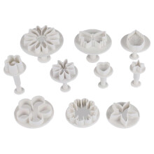 33 Piece Fondant Cake Cookie Plunger Cutter Sugar Craft Flower Leaf Butterfly Heart Shape Decorating