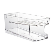 2-Layer Refrigerator Can Organizer - Automatic Rolling Beverage Storage Box for , Beer, Fridge O