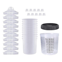 1set ruiskun maalisäiliön ruiskutussekoituskuppi 600ml mittakuppi tyyppi H/O pikakuppi