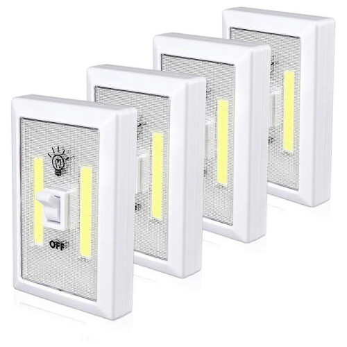 4pack Closet Light, Battery Operated Tap Light, Super Bright Switch Light,Wall Mount Under Cabinet L