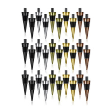 Lot de 30 bouchons de bouteille vierges avec tige filetée, inserts métalliques pour bouteilles de vin en bois.