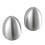 2 Pieces Stainless Steel Pepper Shaker Egg Shaped Salt Shaker Set Kitchen Tool 1