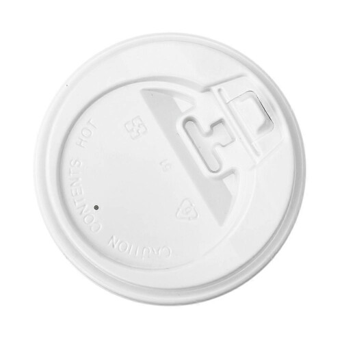 Pacote com 200 tampas de plástico para copos de café, com 9 cm de diâmetro, compatíveis com copos de 300 ml, 350 ml, 470 ml e 600 ml. 2