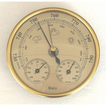Barometer Weather Station with Barometer and Hygrometer Thermometer - 3 in 1 Wall-Mounted Analog for Indoor and Outdoor Use
