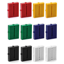 Kit de Mini Protoboard de 170 Pontos, Pacote com 12 Unidades, Placa de Circuito Impresso Compacta com Adesivo na Parte Traseira