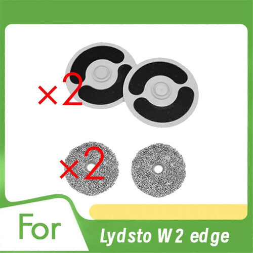 2 Mopphalter mit 2 Tüchern für Lydsto W2 Edge Saugroboter-Wischmopp-Set 1