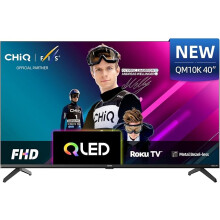 CHiQ L40QM10K 40 Inch Smart TV, Full HD QLED PRO Display, DCI-P3 90% Wide Colour, HDR10, ROKU TV OS, Works with Alexa, DVB-T/T2, Dolby Audio