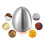 2 Pieces Stainless Steel Pepper Shaker Egg Shaped Salt Shaker Set Kitchen Tool 2