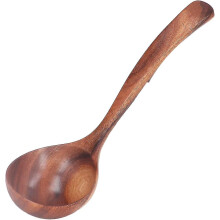 Wooden Soup Ladle with Long Handle for Cooking and Serving - Kitchen Tool - EU Size