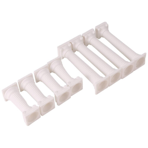 8Pcs/Set White Small+Large Plastic Cake Pillars,Wedding Cake Pillars Stand,Fondant Cake Support Mold 2
