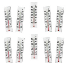 Lot de 10 thermomètres d'intérieur, de 10 à 50 degrés Celsius