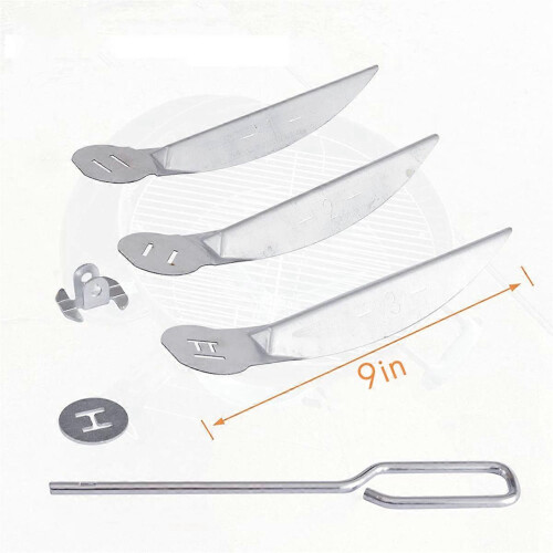 Kit de sistema de limpeza One-Touch de 22-1/2 polegadas para peças de reposição de churrasqueiras Weber, modelo 7444. 1