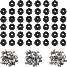 120pcs Soft Rubber Feet with Stainless Steel Screws 0.28x0.59 for Furniture