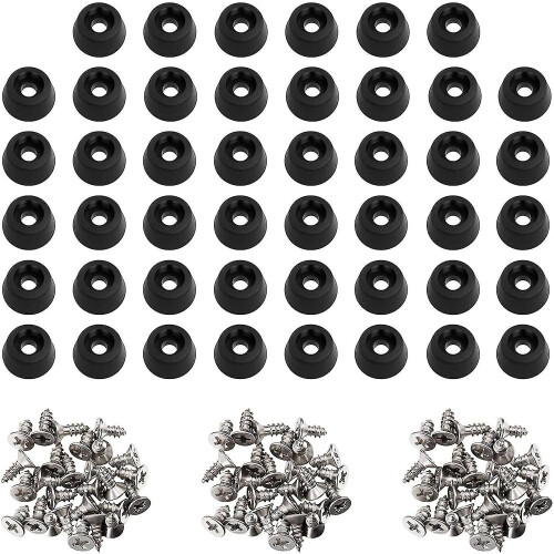 120 Stück weiche Gummifüße mit Edelstahlschrauben 0,28 x 0,59 für Möbel