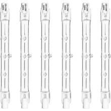 6er-Pack dimmbare R7s-Halogenlampen, 118 mm, 300 W, warmweiß, J-Typ, für Flutlicht und Sicherheitsbeleuchtung