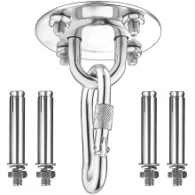 Gancio da soffitto in acciaio inox con portata di 500 kg per appendere la sedia al sacco da boxe.