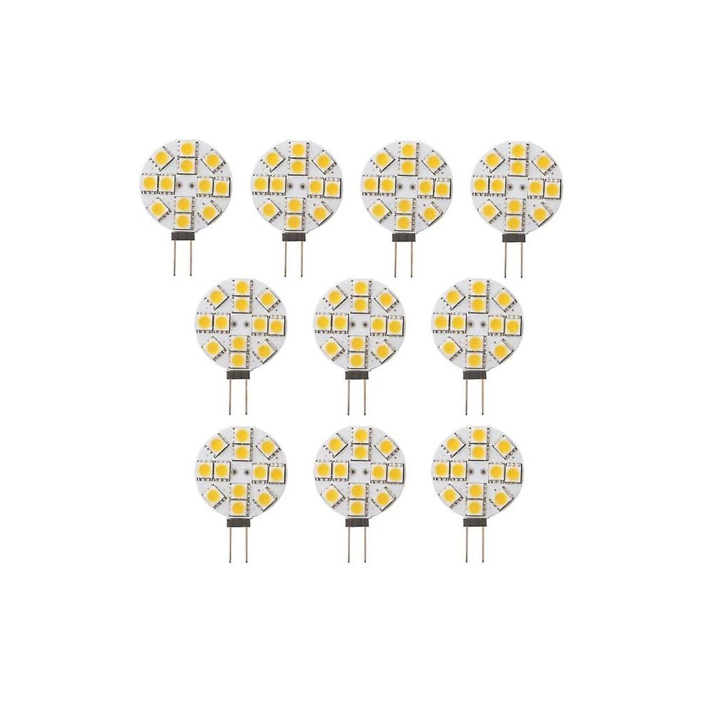 10X G4 Led Bulb Non-Dimmable, Warm 2700K, Dc 12V Replacement White 3177839701327