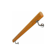 Rutschfeste Holzhandläufe, rutschfeste Handlauf-Tragstangen für den Innenbereich von Lofts, 2 Edelstahlhalterungen (Größe: 30 cm)