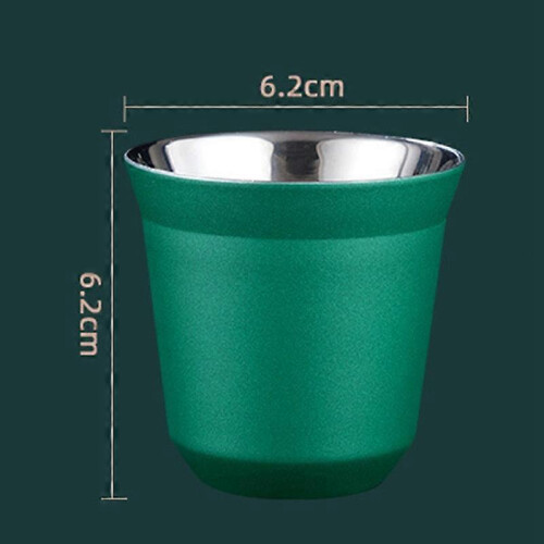 80Ml Double Wall Stainless Steel Espresso Cup Insulation compatible with Nespresso Pixie Blue 1