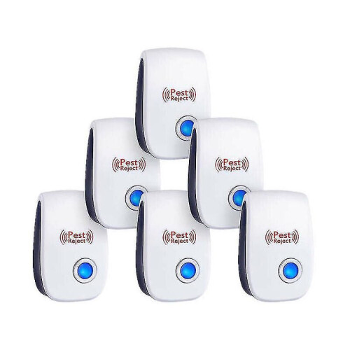 6 Pack Electronic Rat Repeller, Ultrasonic Mosquito Repeller, Cockroach Repeller
