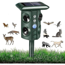 Outdoor Ultrasonic Animal Repellent Solar Powered, Pigeon Scarer Waterproof