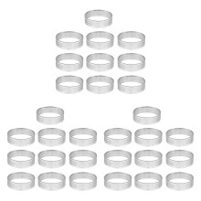 30 Stück 4,5 cm runde, perforierte Tarteringe/Quicheformen aus Edelstahl