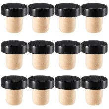 12pcs Reusable T-shaped Wine Stopper Corks for Wine Bottle Sealing