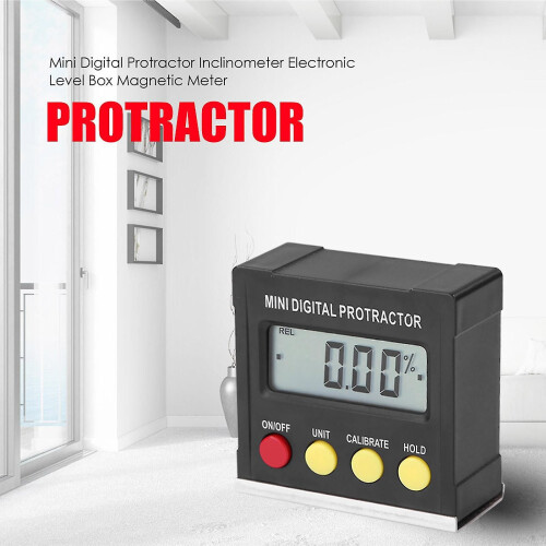 360 Degree Mini Digital Protractor Inclinometer, Electronic Level Box, Magnetic 1