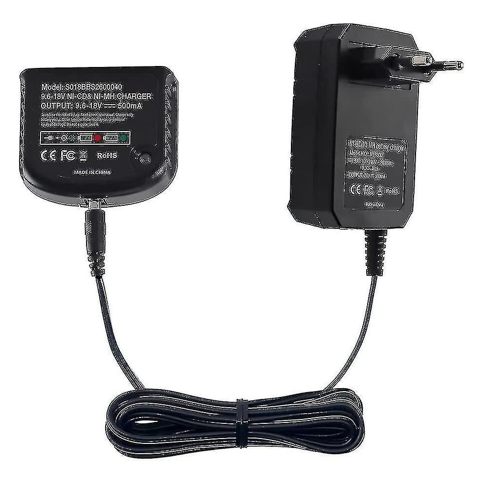 Replacement Charger Compatible With Black & Decker 9.6V/12V/14.4V/18V Nicad/Nimh Battery, Eu Plug 3602963713484