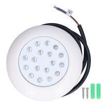 Lampada subacquea RGB impermeabile IP68 da 10W 12V con 18 LED e 1000lm per laghetto.