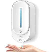 Automatische zeepdispenser, 350 ml, wandmontage, contactloze geldispenser met infraroodsensor, vloeibare zeepdispenser voor keuken en badkamer