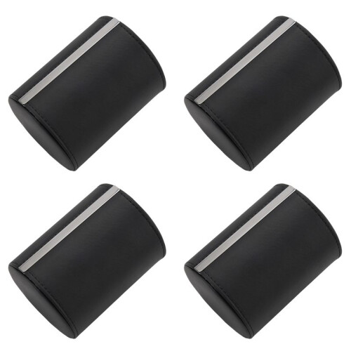 4X Black Necktie Neck Tie Storage Case Travel Gift Box Cylinder Shape