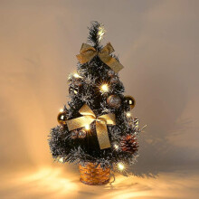 Mini-Weihnachtsbaum für den Schreibtisch mit Lichterkette (40 cm)