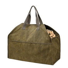 Borsa porta legna da ardere, robusta borsa porta legna in tela