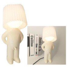 Lampada Shy Man - Lampada da scrivania creativa, design Naughty Boy, per casa e ufficio