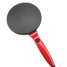 Crêpière électrique 600 W, poêle antiadhésive pour pizzas, crêpes et omelettes.