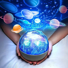 Baby Night Light Star Sky Projector, Solar System Kids Night Light with 360 Rotation and 5 Themes, 12 Colors Planets Star Night Light Projector