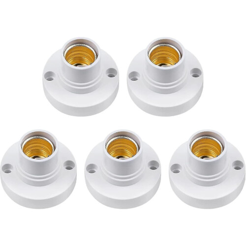 5pcs E14 Lamp Holder, E14 Edison Screw Light Bulb Holder, Plastic Ceiling Lamp Socket Gift Raoliang