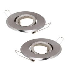 Balenie 2 kusov svietidiel MR11 s objímkou 70 mm v saténovom chróme
