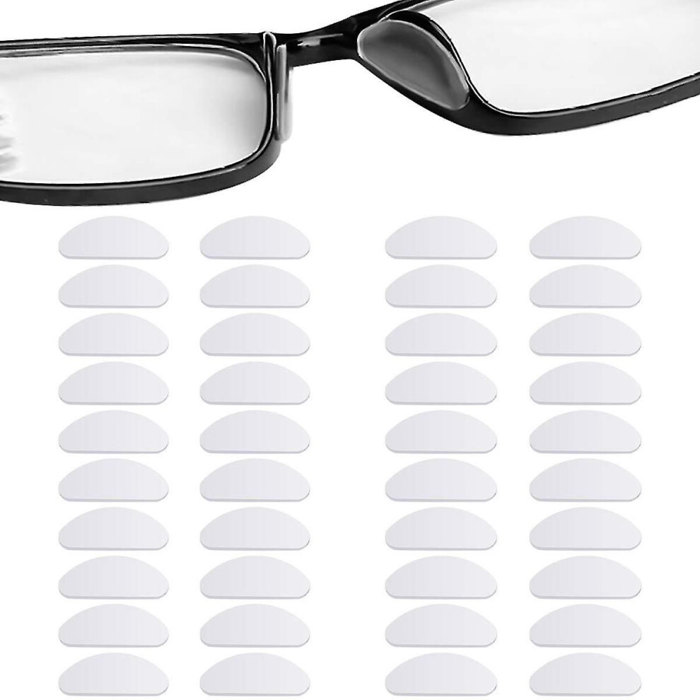 20 Pairs Silicone Nose Pads for Glasses, Adhesive Nose Cushions for Eyeglasses