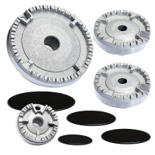 Set di cappelli da cucina migliorati, cappuccio a corona per bruciatori di fornelli a gas.