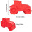 Silicone Tractor Red Cake Mold, Baking Silicone Mold for Cake 5