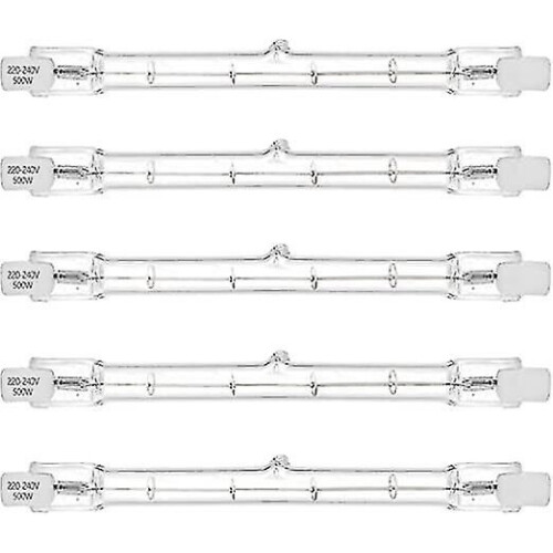 5pcs 500W R7S Halogen Floodlight Bulb J118 118mm