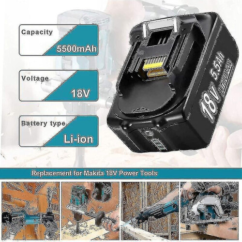 2 ανταλλακτικές μπαταρίες 18v 5.0ah Bl1860b για ηλεκτρικά εργαλεία Makita 1